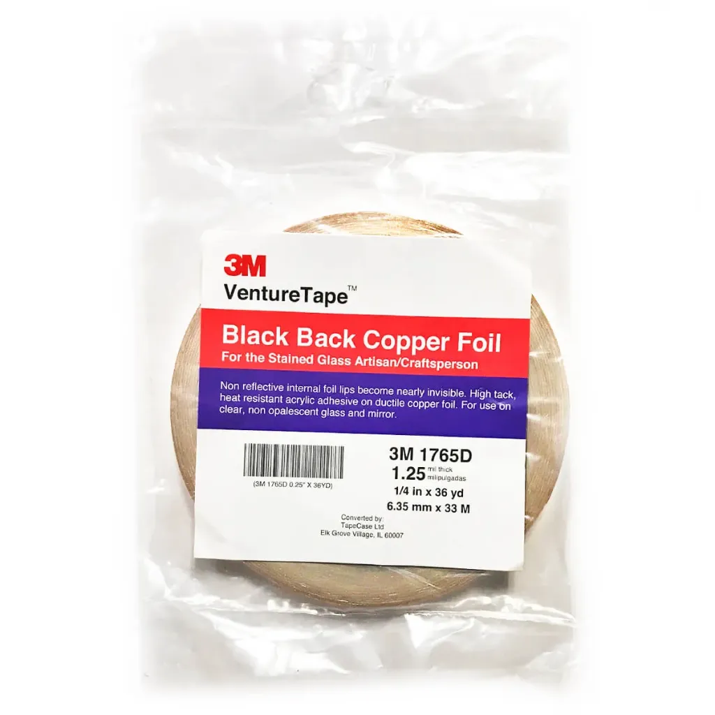 Cinta de Cobre Venture Tape Reverso Negro 1/4" - 1.25mil