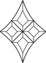 Cluster Biselado Estilo Diamante (BC309S)