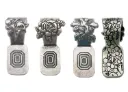 Colgantes Artísticos Florales Plata Antigua - 12pzas