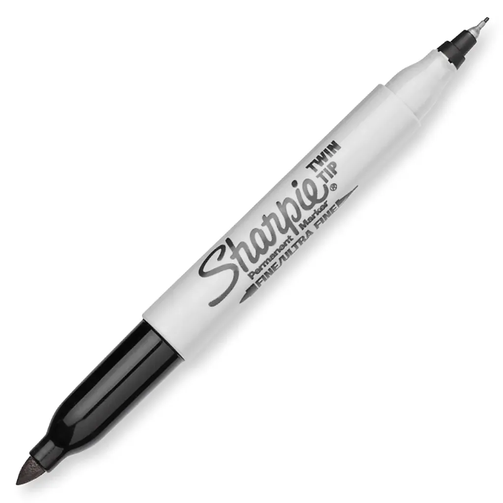 Marcador Sharpie Twin-Tip Negro- Punta Fina y Ultrafina