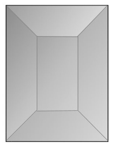Rectángulo Biselado - 1.5" x 2”