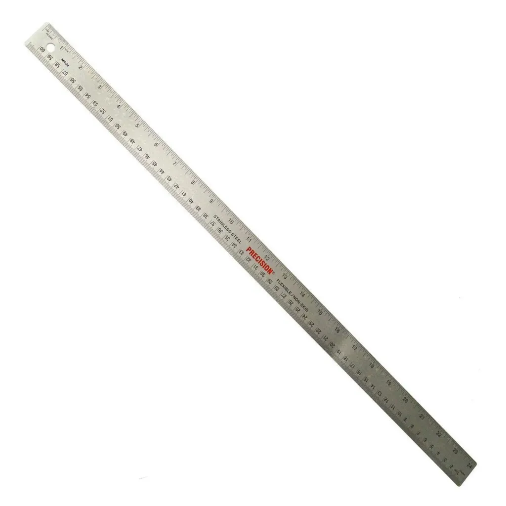 [498027] Regla de Acero Inoxidable con Respaldo de Corcho - 24"