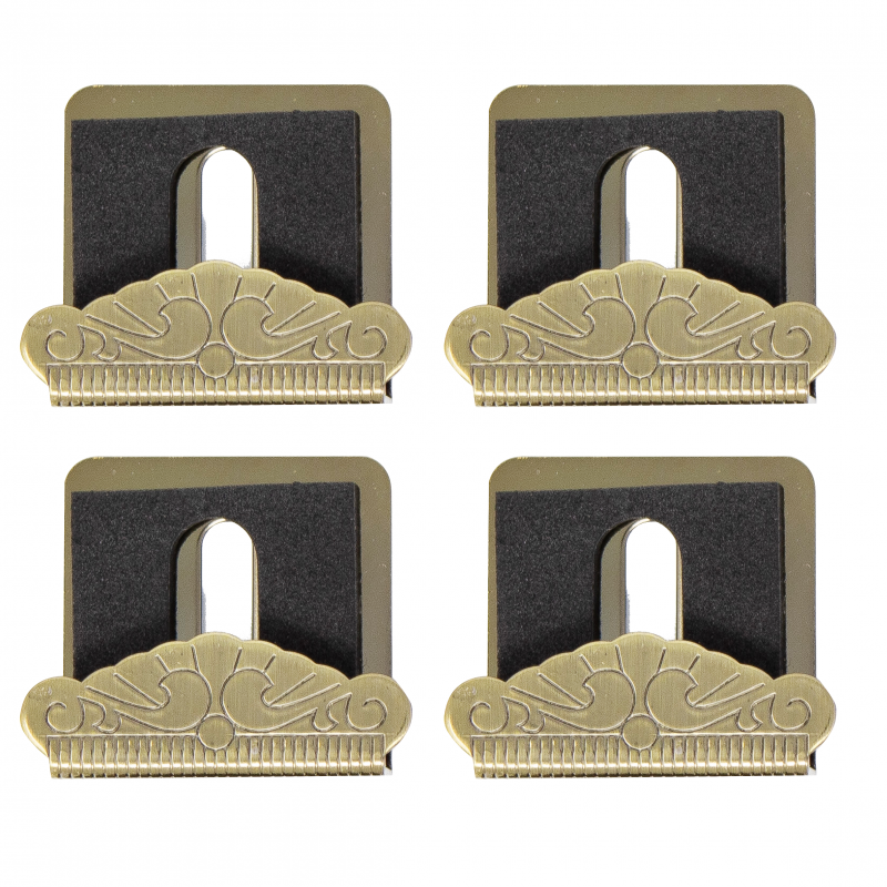 [416030] Clips de Espejo Antique Gold Quartet - Naples 