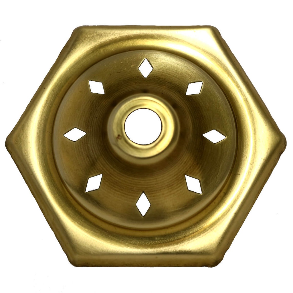 [298076] Tapa para Lampara Hexagonal - 3" c/Orificios
