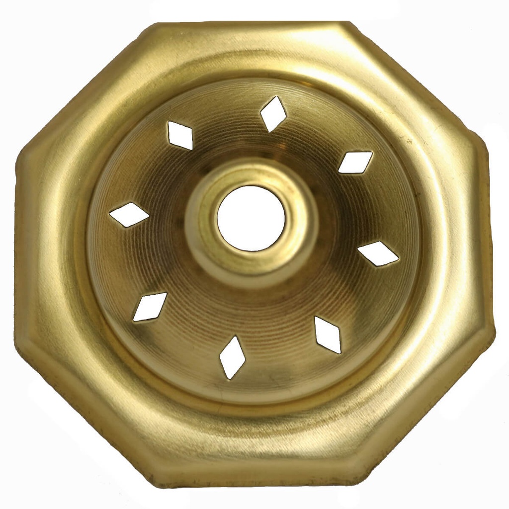 [298077] Tapa para Lampara Octagonal - 3-1/8" c/Orificios
