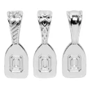 Variedad de Colgantes Chicos Chapados en Plata - 8pzas