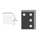 Cuadro Doble Adhesivo de Foam - 1/16" x 3/4" (10pzas)